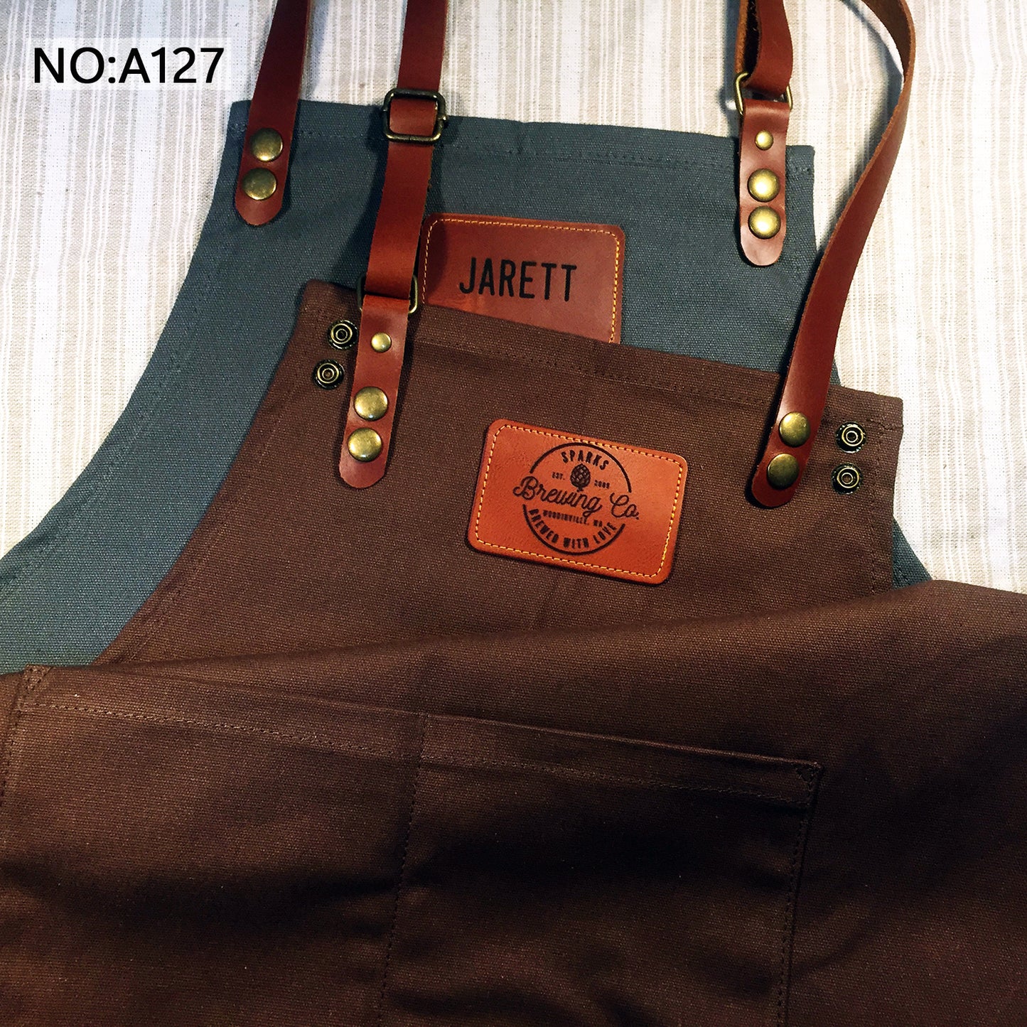 coffee shop restaurant waiter apron, custom logo, shoulder straps can be adjusted, medium thickness.A127