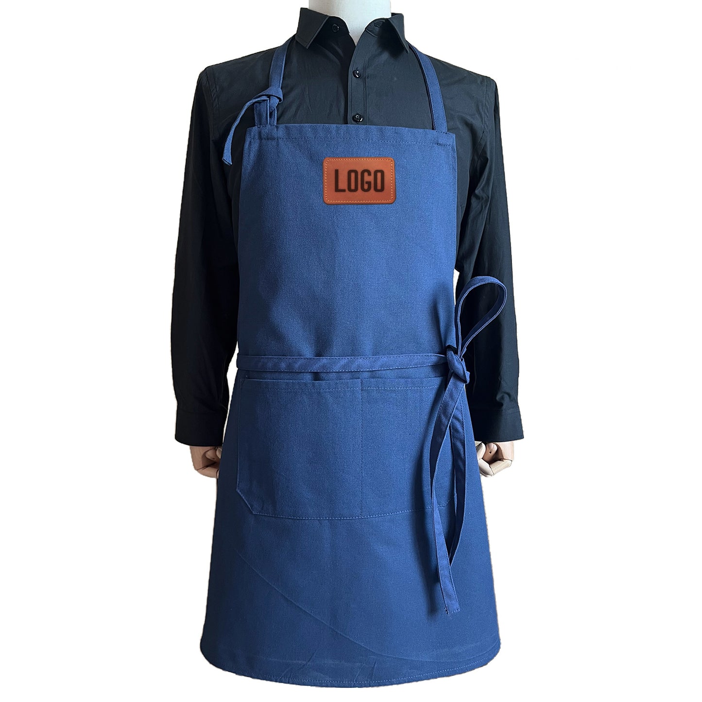 NO:2501 coffee shop restaurant waiter apron, custom logo, shoulder straps can be adjusted, medium thickness.