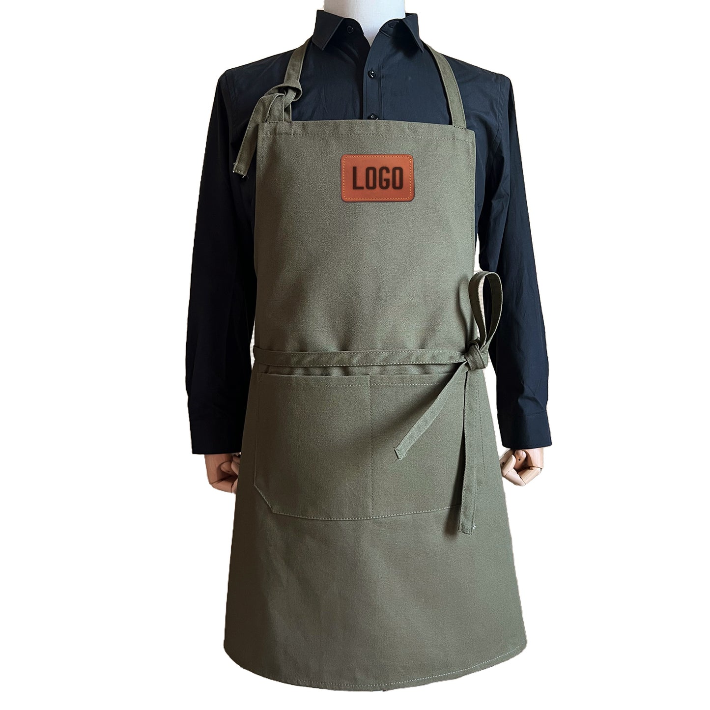 NO:2501 coffee shop restaurant waiter apron, custom logo, shoulder straps can be adjusted, medium thickness.