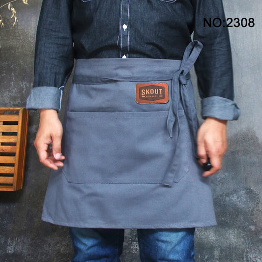 NO:2308 apron for men Half apron, canvas apron coffee shop restaurant waiter apron, custom logo