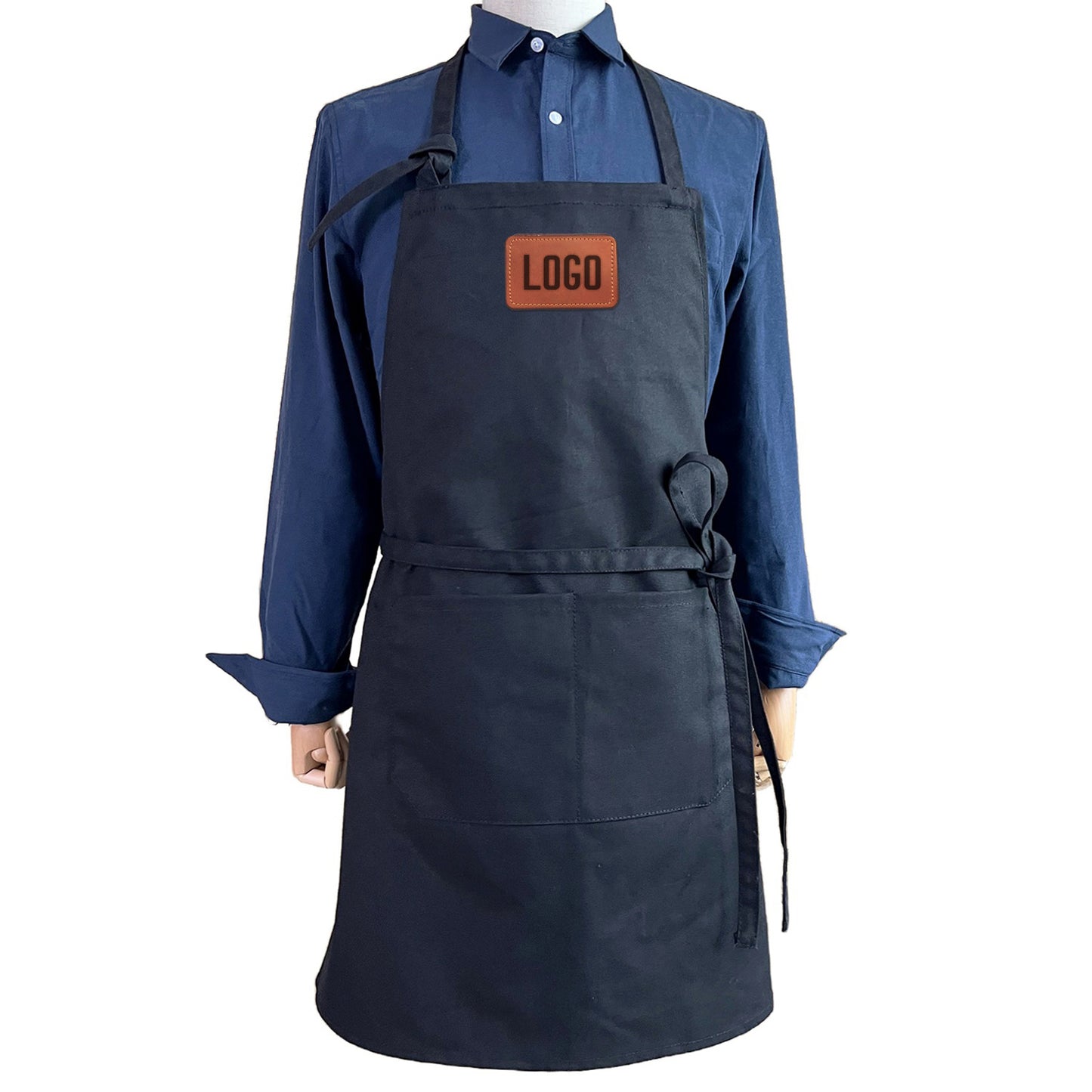NO:2501 coffee shop restaurant waiter apron, custom logo, shoulder straps can be adjusted, medium thickness.