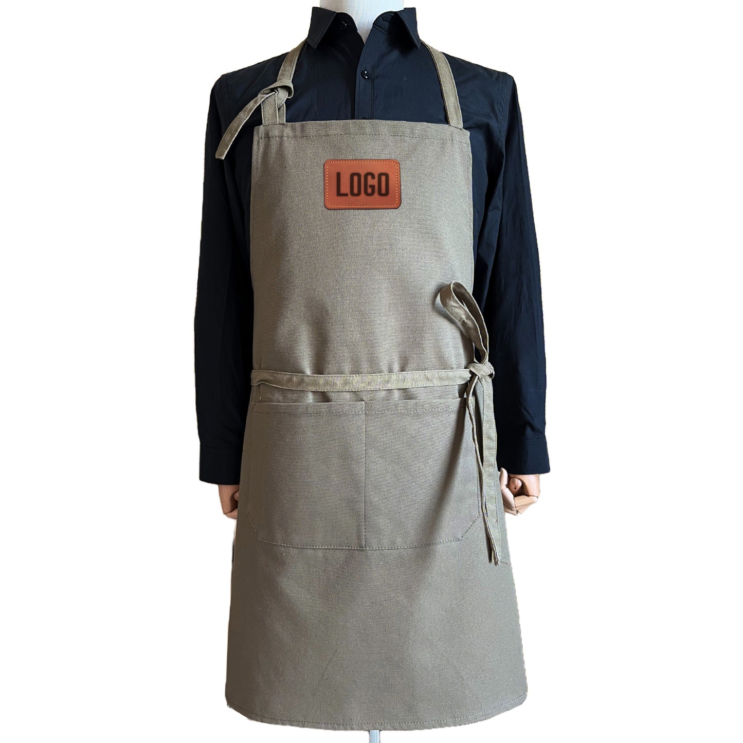 NO:2501 coffee shop restaurant waiter apron, custom logo, shoulder straps can be adjusted, medium thickness.