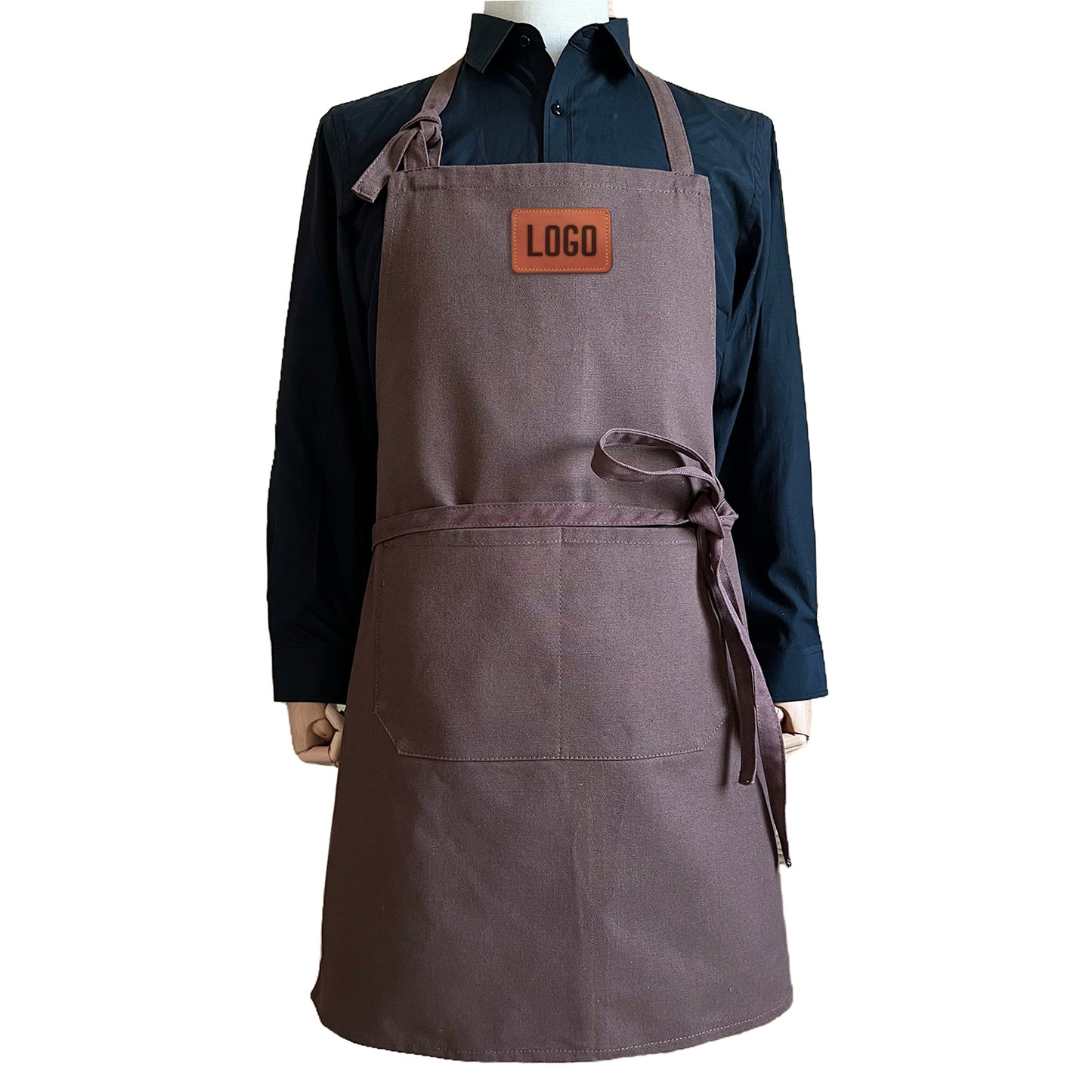 NO:2501 coffee shop restaurant waiter apron, custom logo, shoulder straps can be adjusted, medium thickness.