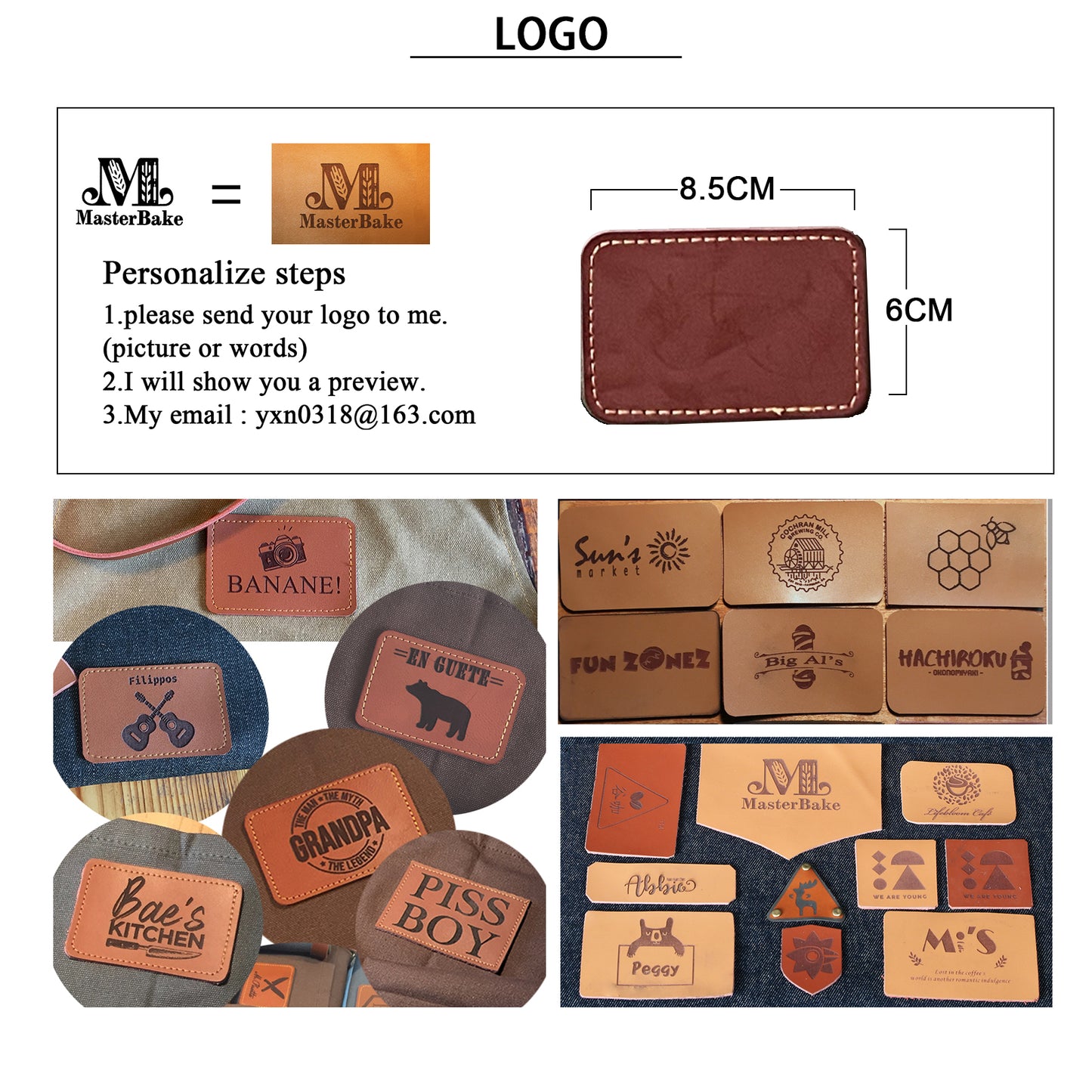 NO:2302 Cowboy Men's Apron with Adjustable Shoulder Strap for Restaurant, Cafe, Customized Logo, Blue Denim Black Cowboy Apron double strap