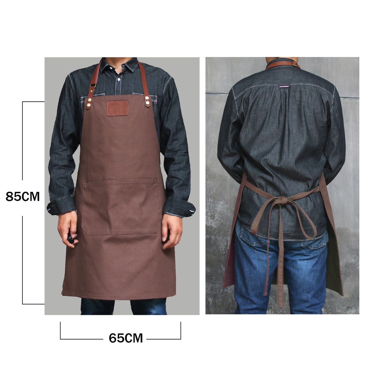 coffee shop restaurant waiter apron, custom logo, shoulder straps can be adjusted, medium thickness.A127
