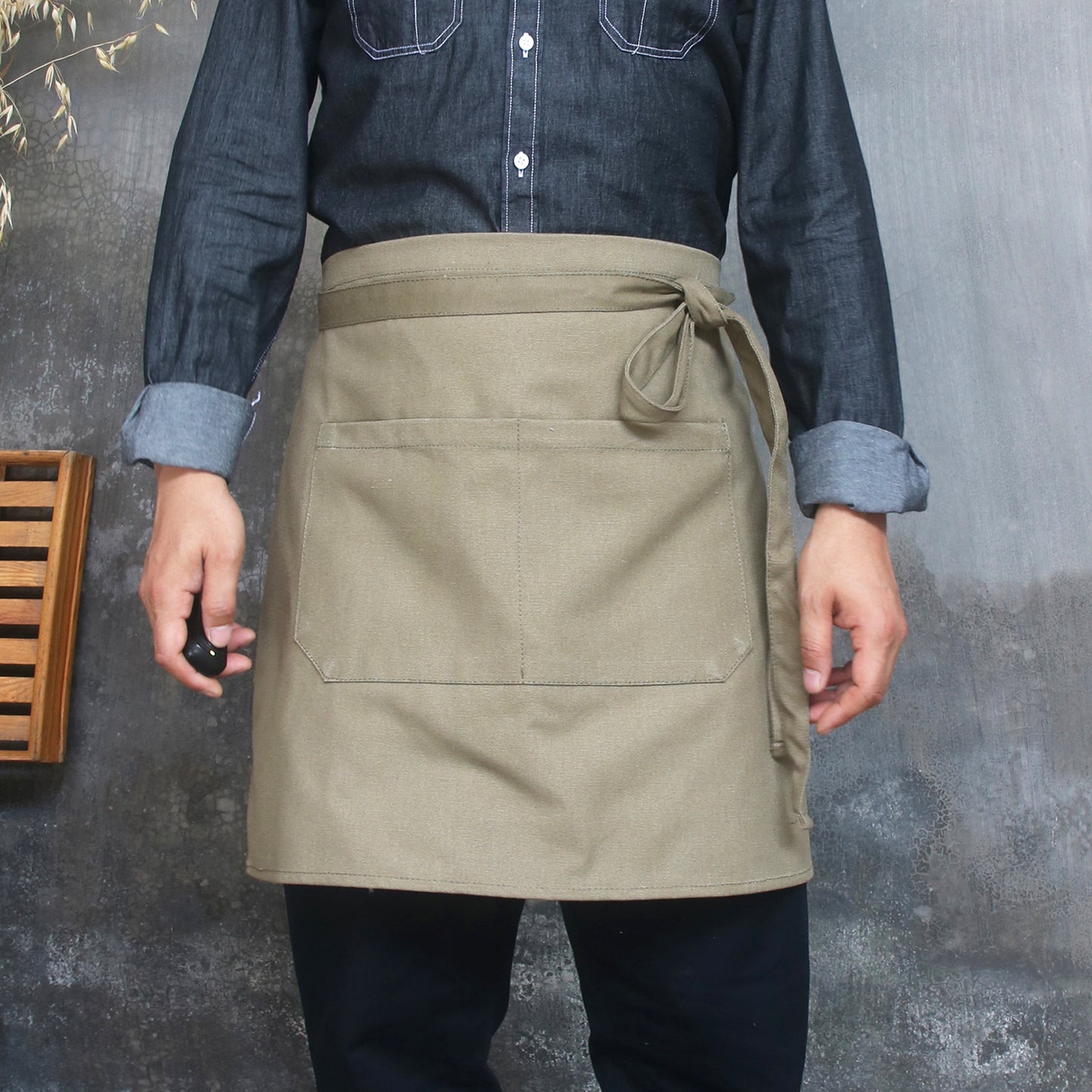 NO:2308 apron for men Half apron, canvas apron coffee shop restaurant waiter apron, custom logo