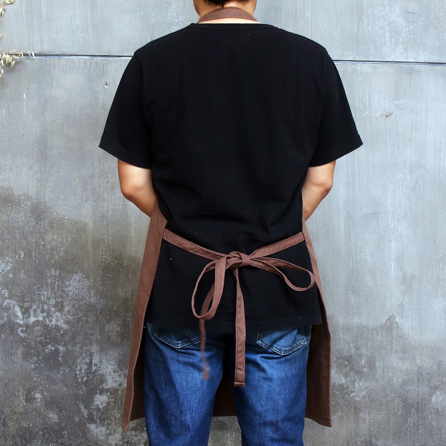 NO:A0128 Canvas men's apron personalized with adjustable straps for restaurants, bakeries, cafes, kitchens