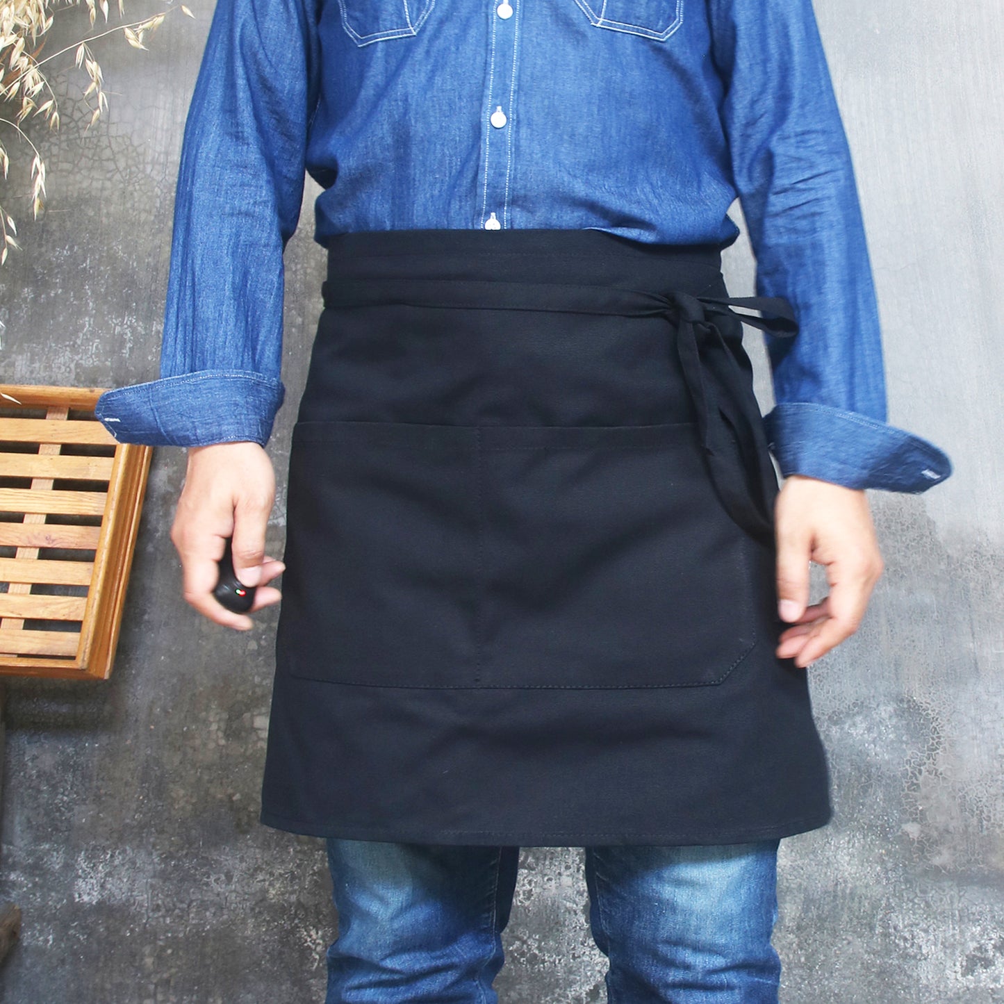 NO:2308 apron for men Half apron, canvas apron coffee shop restaurant waiter apron, custom logo