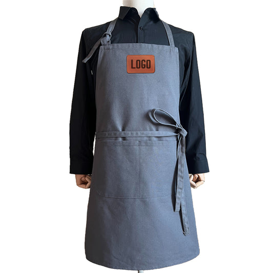 NO:2501 coffee shop restaurant waiter apron, custom logo, shoulder straps can be adjusted, medium thickness.