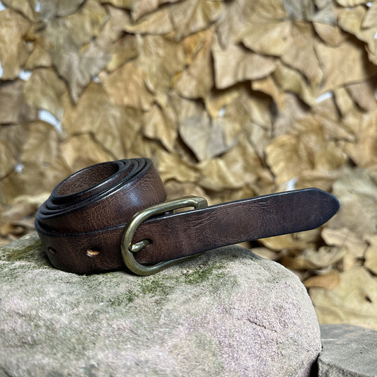Handmade Personalized Vintage Leather Belt - Full Grain Cowhide with Custom Engraving03