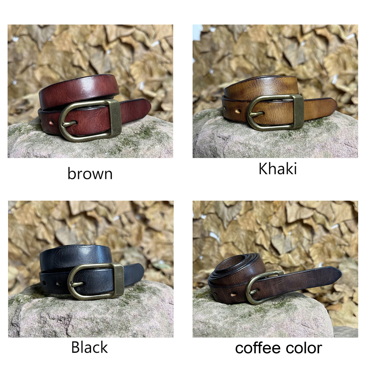 Handmade Personalized Vintage Leather Belt - Full Grain Cowhide with Custom Engraving03