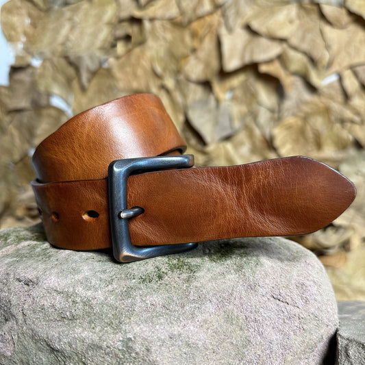 Handmade Personalized Vintage Leather Belt - Full Grain Cowhide with Custom Engraving04