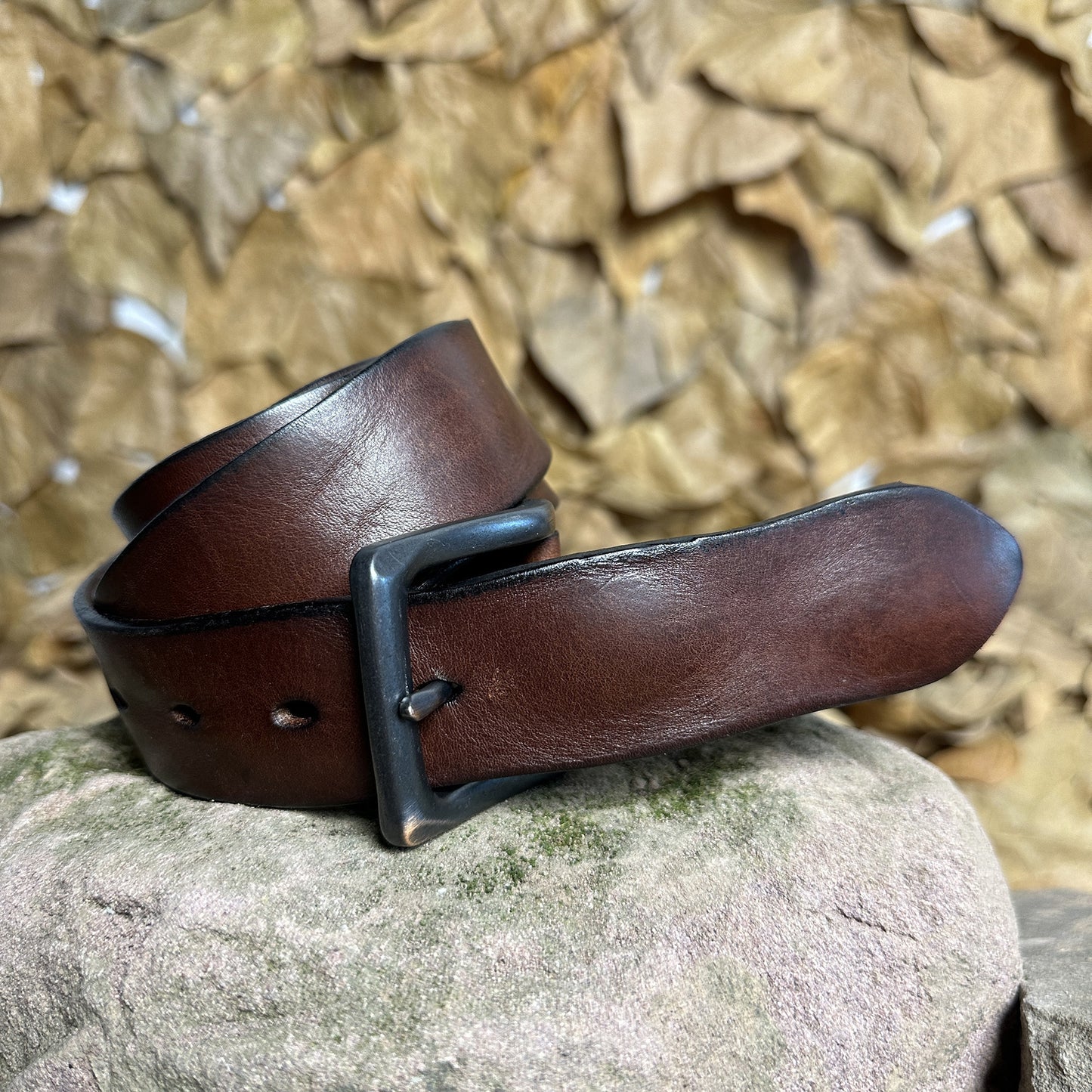 Handmade Personalized Vintage Leather Belt - Full Grain Cowhide with Custom Engraving04