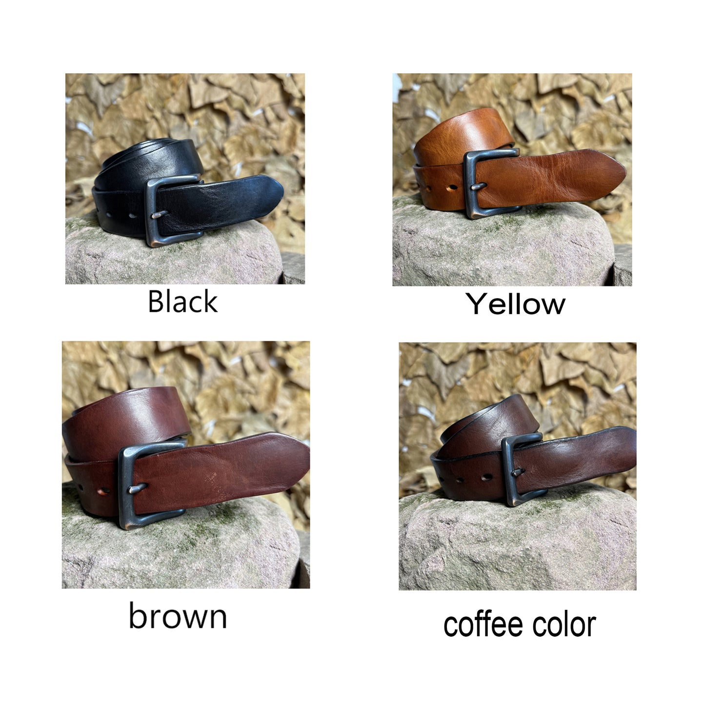 Handmade Personalized Vintage Leather Belt - Full Grain Cowhide with Custom Engraving04