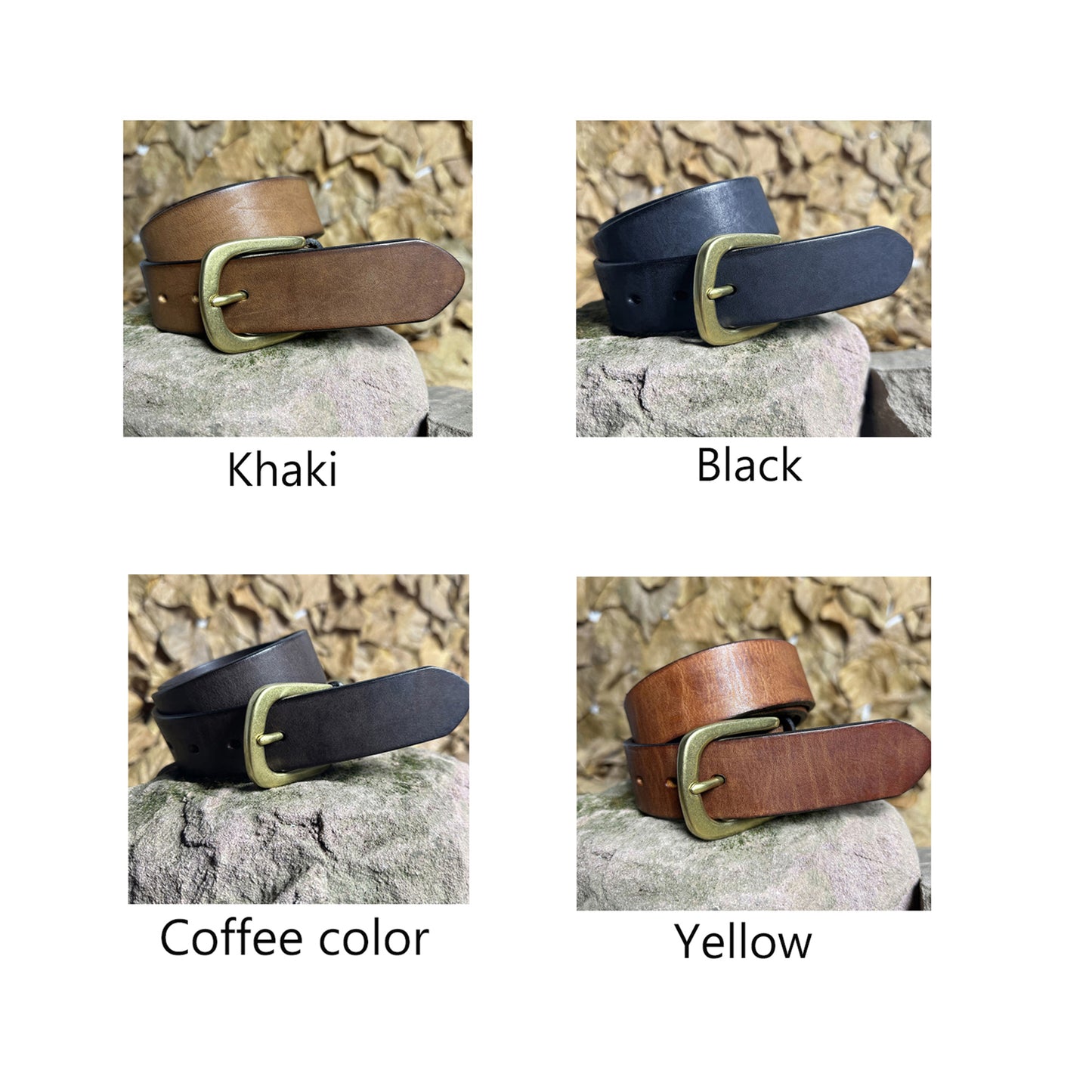Handmade Personalized Vintage Leather Belt - Full Grain Cowhide with Custom Engraving